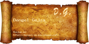 Dengel Gejza névjegykártya